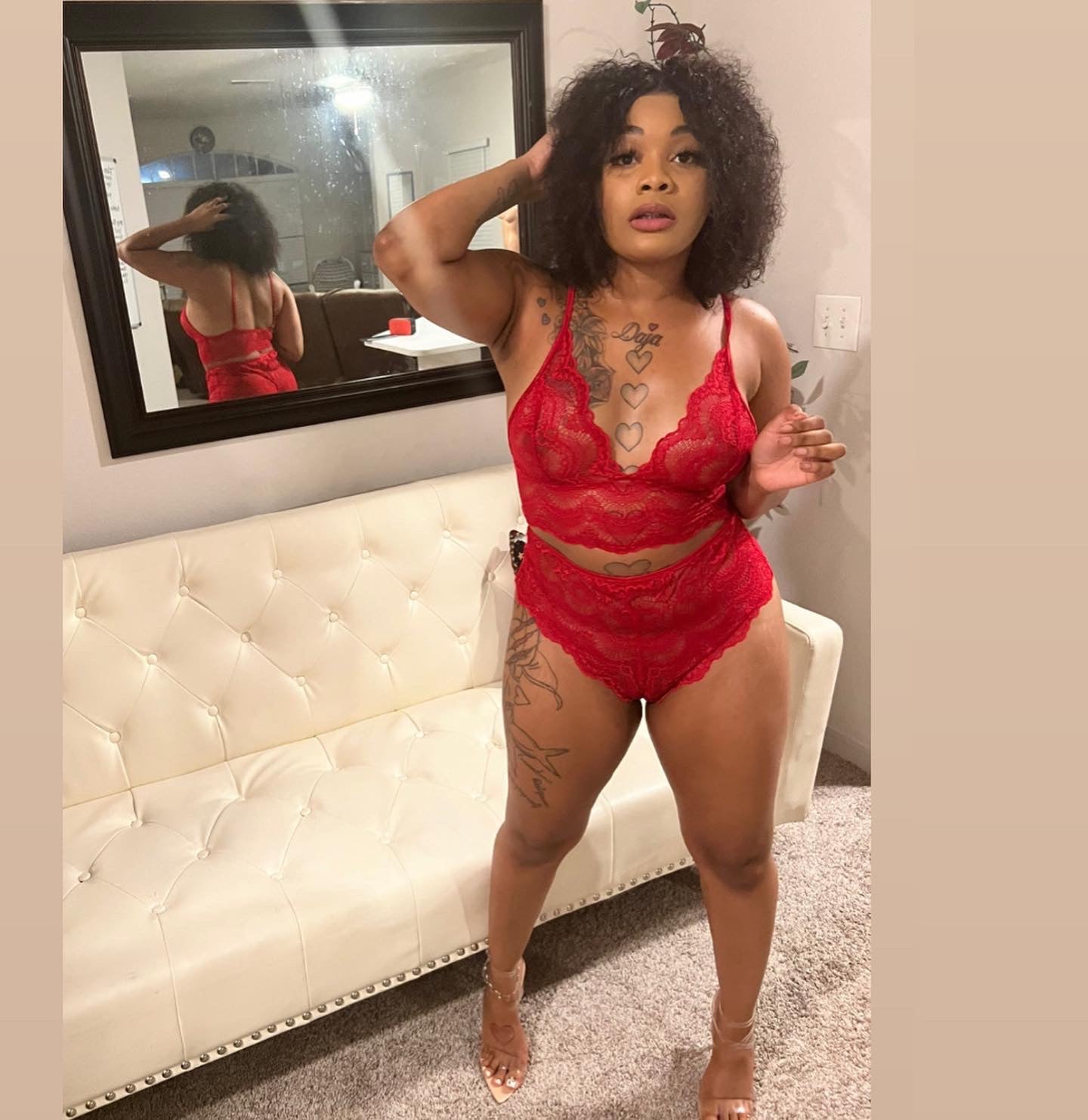 Luna Cherry Lace set