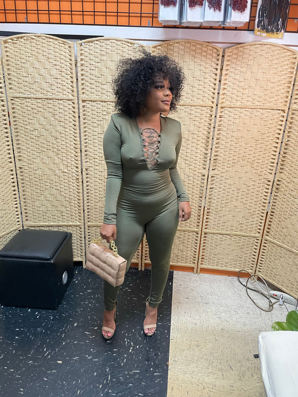 Ms. Parker Olive Jumpsuit