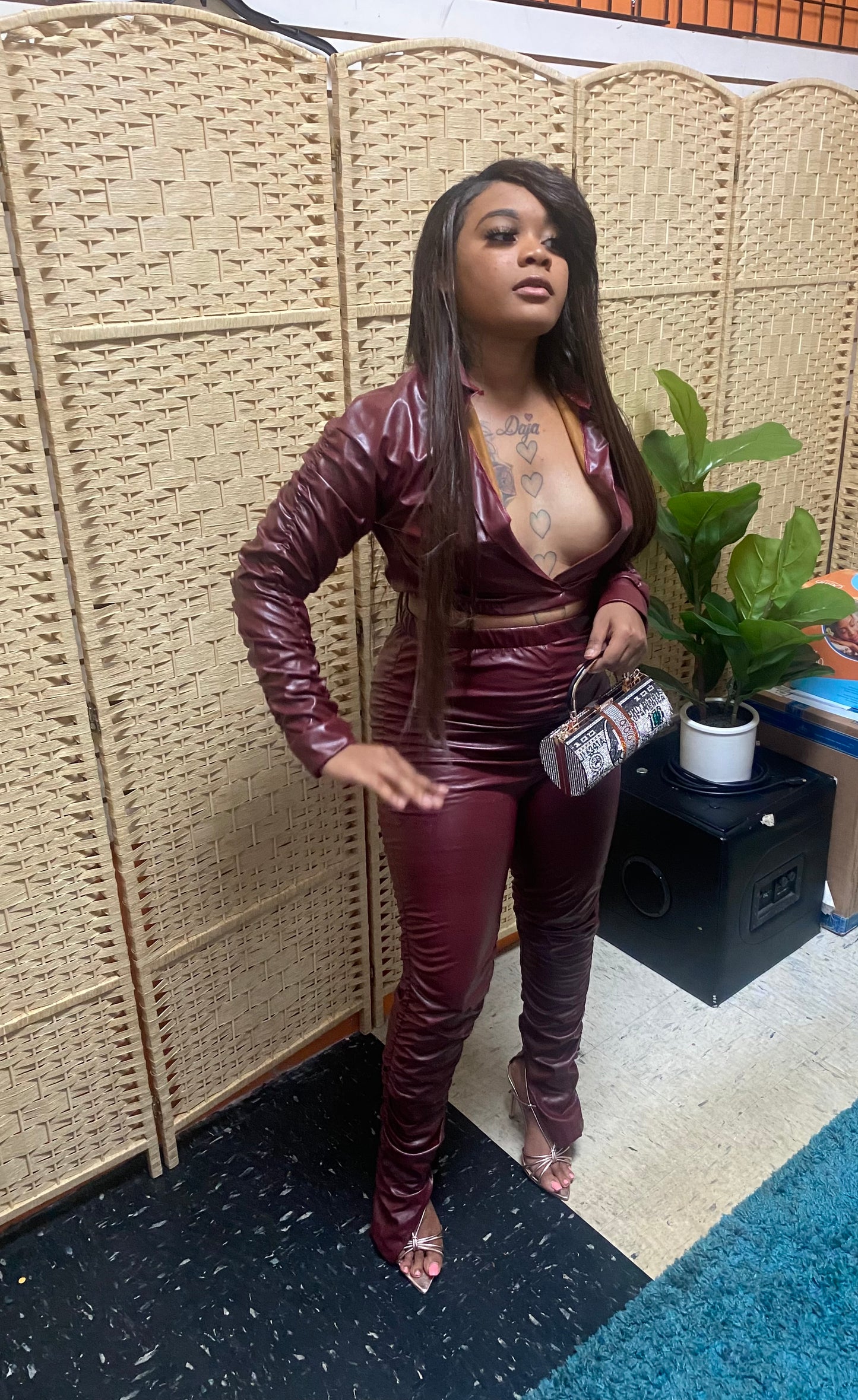 Stallion Learher two-piece Cherry